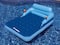 Solstice® 6.5ft. Inflatable Blue Malibu Pool Mattress